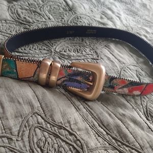 Genuine leather colorful belt size small